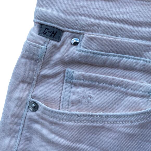 New Citizens of Humanity by Jerome Dahan Pink Cut Off Hem Denim Mini Skirt 25 - Picture 6 of 13